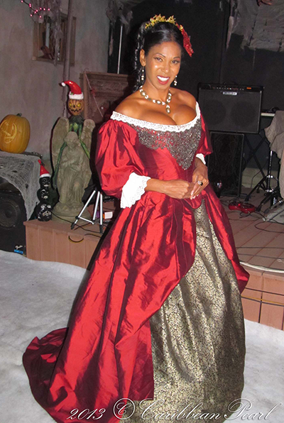 Caribbean Pearl in Night Lady Gown
