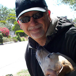 Robert Short with a dog